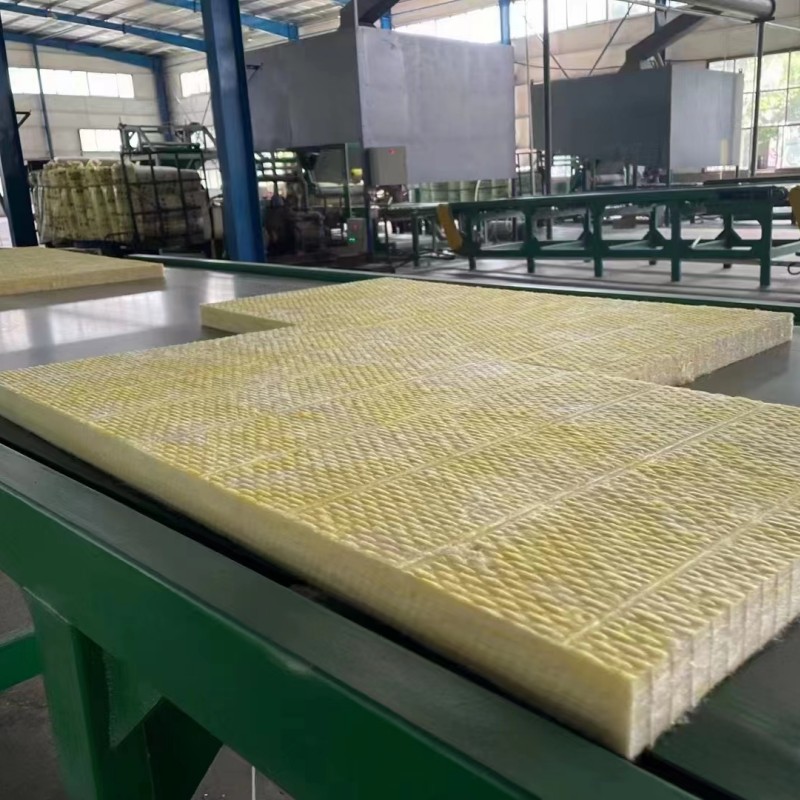 Rock wool board Grade A fireproof exterior wall insulation composite board, indoor interlayer filling partition board