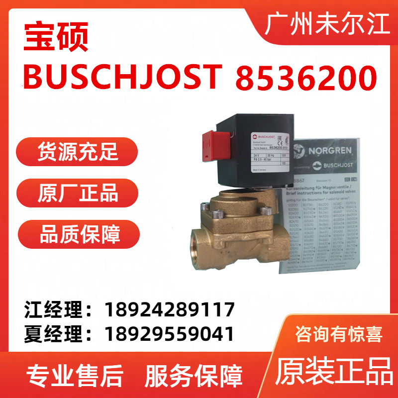 Baoshuo BUSCHJOST brass two-way solenoid valve 8536200915102400 original special sales