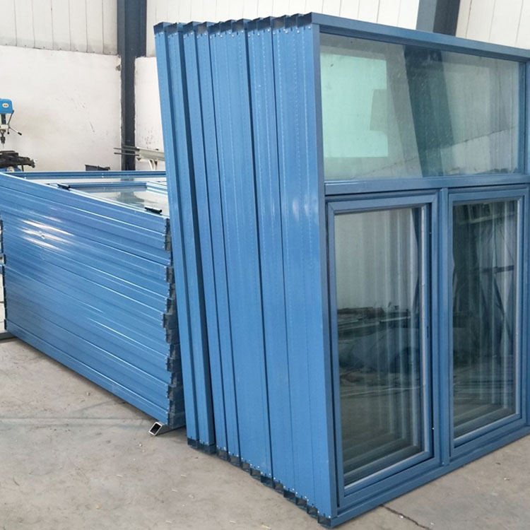 Customized production of color coated steel plate windows in industrial factories, timely processing and delivery of color steel windows