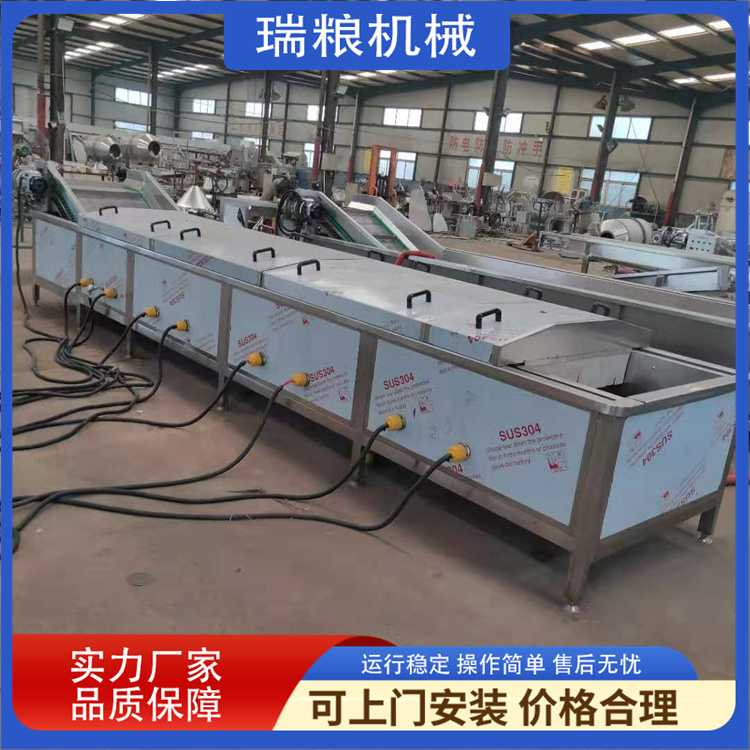 Fully automatic octopus steaming and cooking machine, squid pre cooking processing equipment, crab cleaning production line support customization