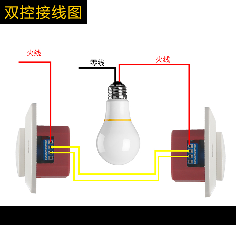 Dimming switch knob dimming memory light brightness front and rear integrated LED dimming switch with stable brightness