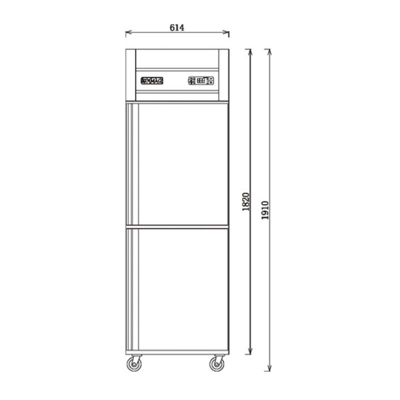 New wheat frozen storage refrigerator, plug-in tray, grid rack type freezer, 246 doors, full series of kitchen equipment supply