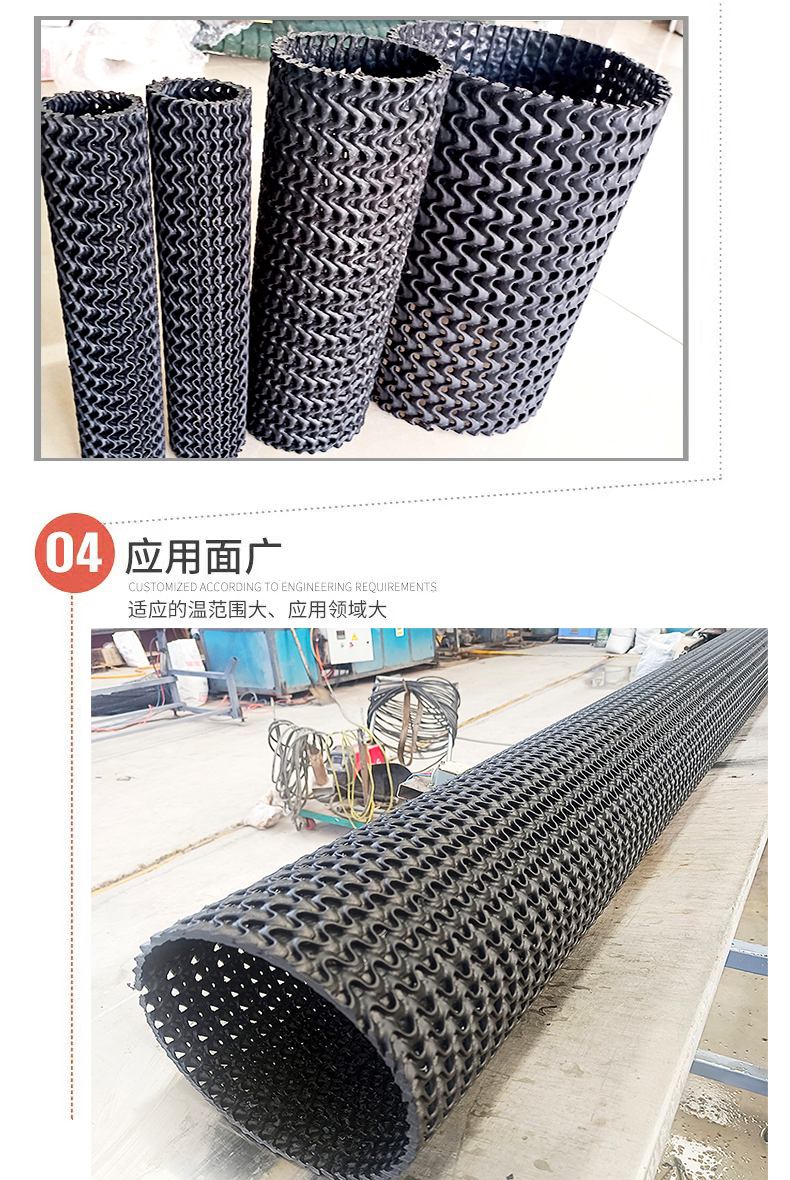 Hard permeable pipe for landfill landscaping drainage blind pipe hdpe curved mesh permeable pipe