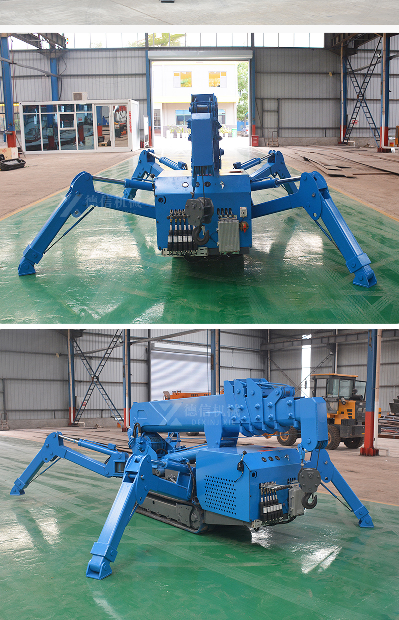 Dexin multifunctional 3-12 ton spider crane telescopic arm folding crawler self-propelled crane hydraulic crane