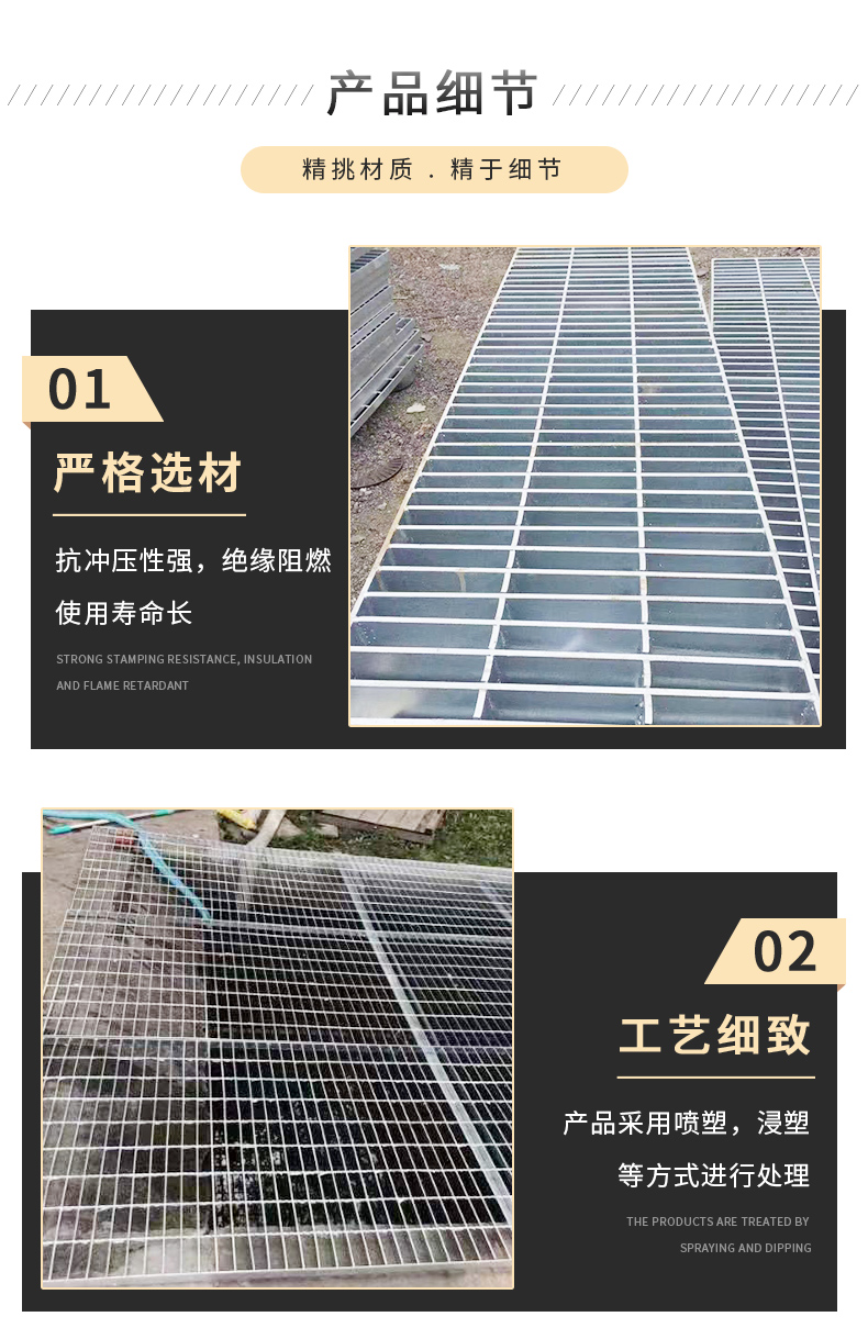 Limiao hot-dip galvanized steel grating car wash room grating drainage ditch cover plate staircase step plate manufacturer shipment