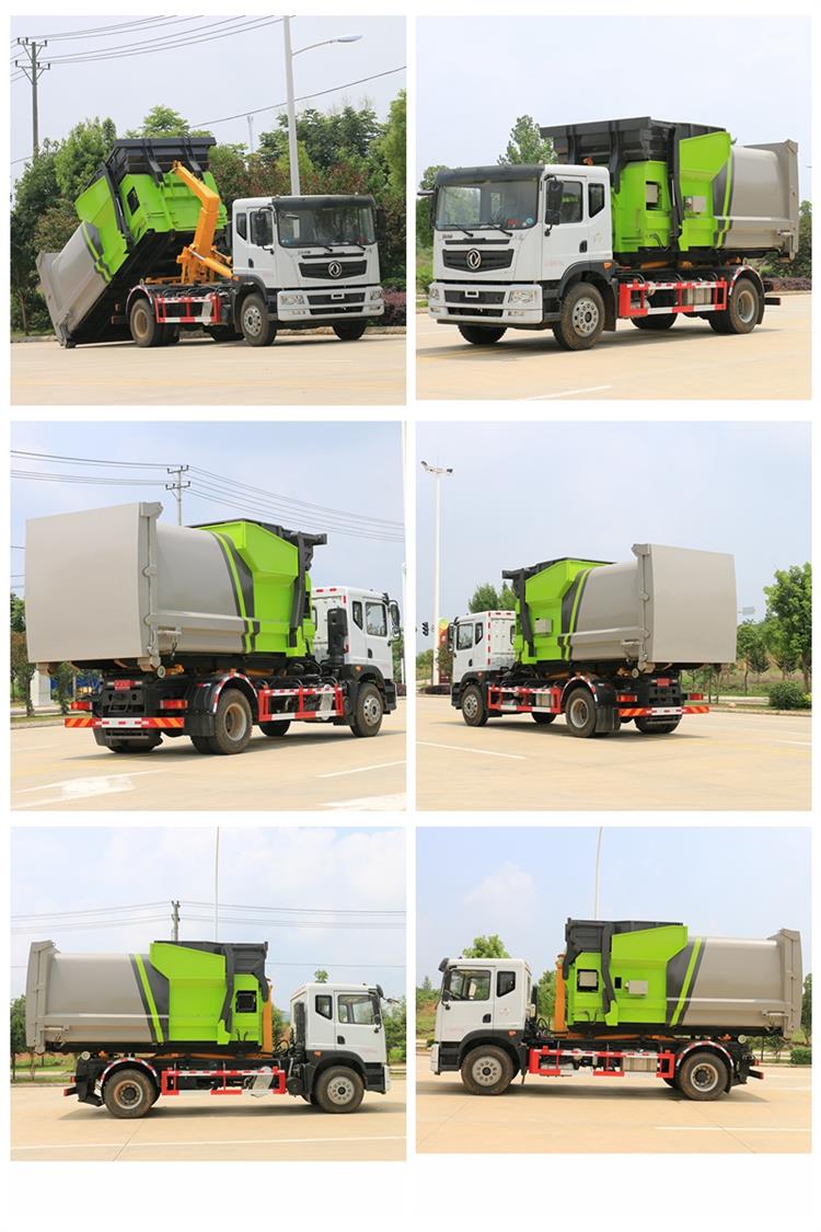 Dongfeng Huashen T5 arm Garbage truck dumping is convenient for provincial agencies to register