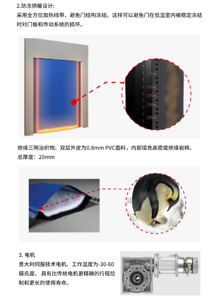 Yuou Door Industry Cold Storage High speed Rolling Curtain Door Cold Storage Door Manufacturing Fresh Storage Door