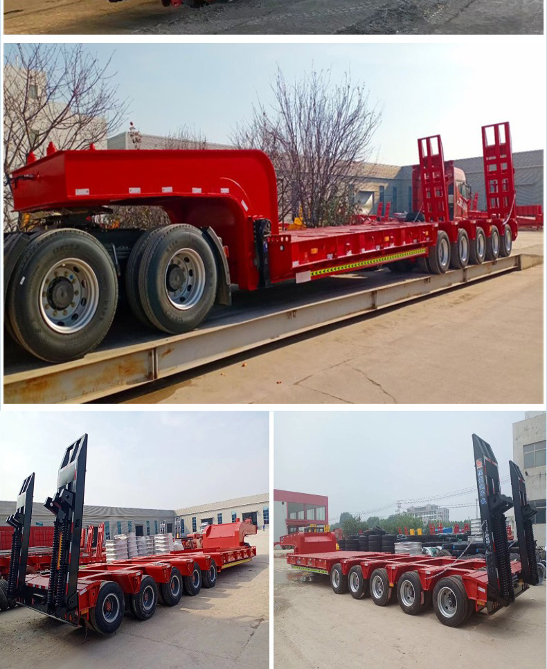 14.5 meter four track eight axle semi trailer large cargo transport trailer with a saddle capacity of 17000kg