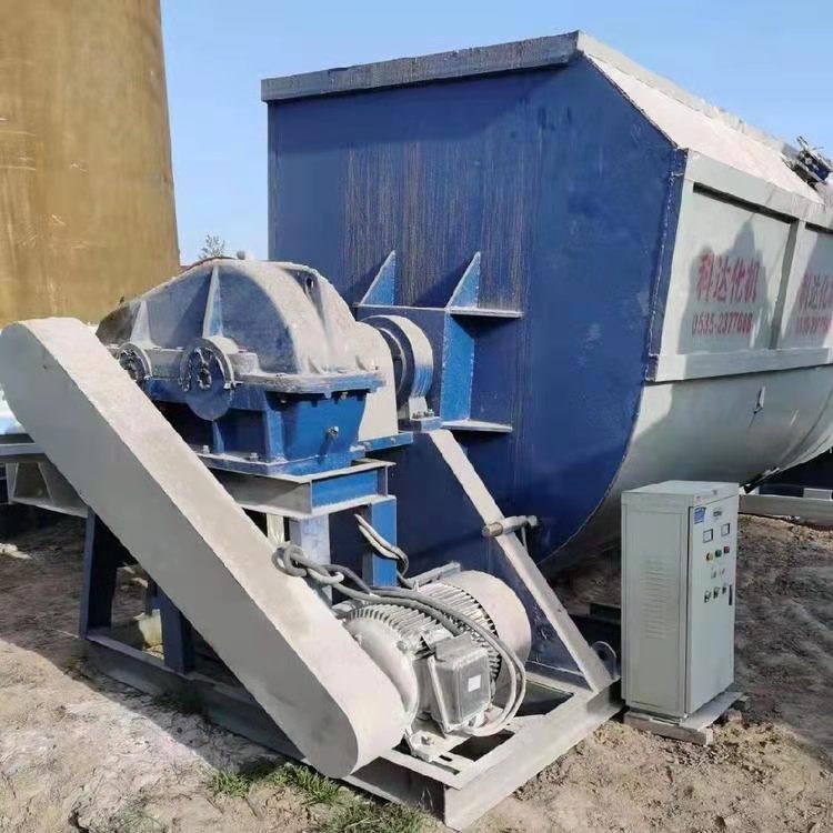 Used 10 cubic meter real stone paint mixer, stainless steel horizontal mortar dry powder mixer