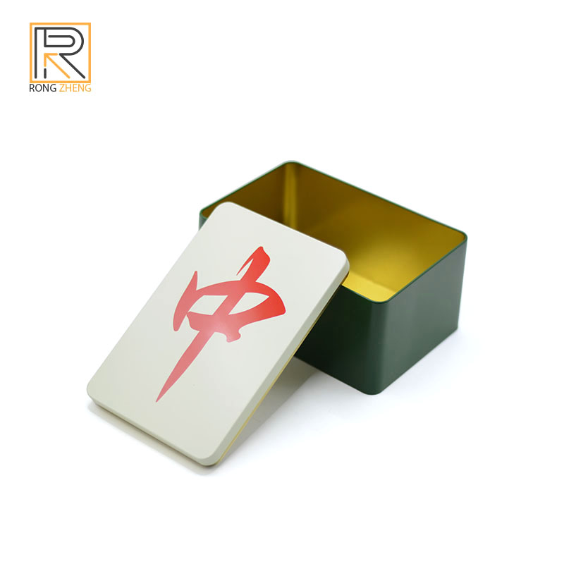 Rectangle inner stopper tin box Candy biscuit food packaging box Cosmetic drug packaging