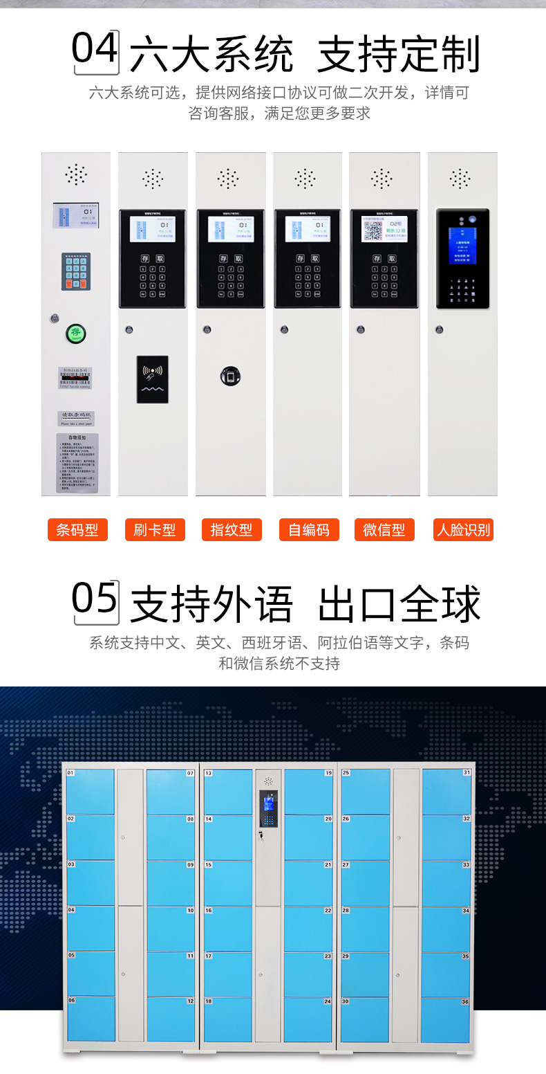 Facial recognition storage cabinet Electronic storage cabinet Easy to store Intelligent storage Automatic storage cabinet