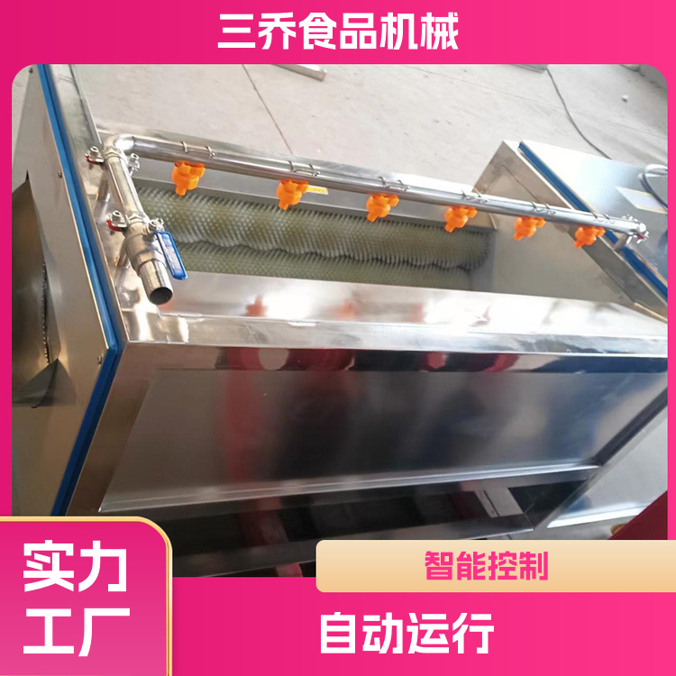 Fully automatic hair roller cleaning machine Potatoes, roots, fruits and vegetables Peeling and impurity removal machine Oyster scallop hair brush and mud removal machine