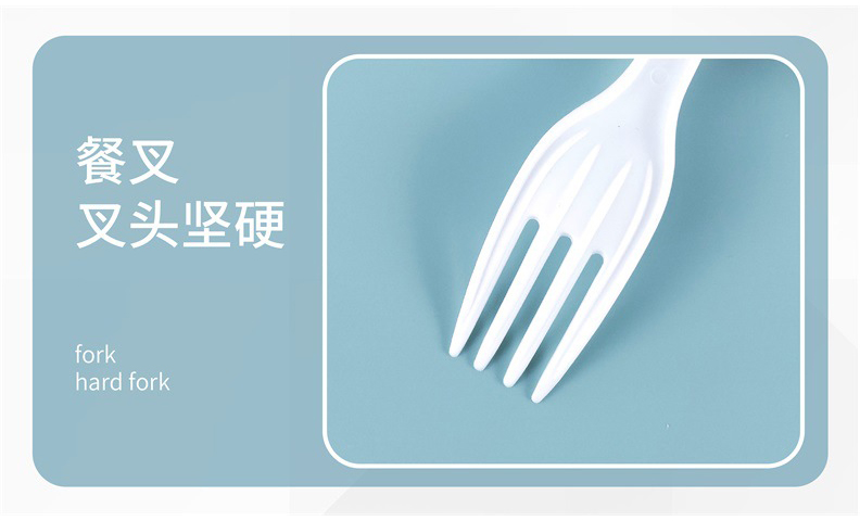 Factory customized disposable pla knives, forks, spoons, polylactic acid tableware, Western food knives, dessert cake spoons, takeaway fruit forks