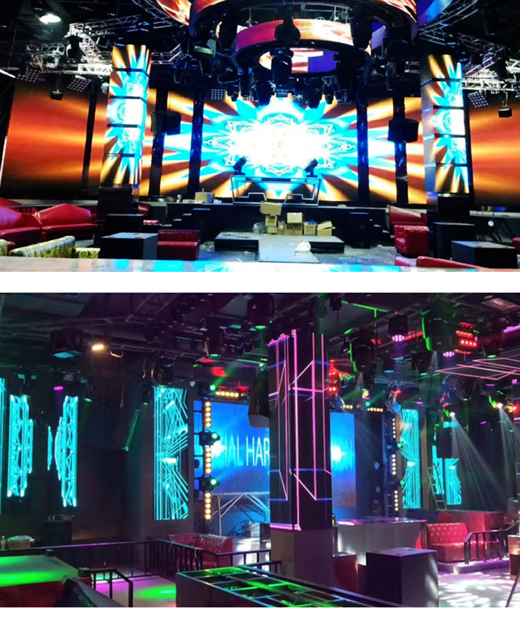 LED display screen indoor and outdoor full-color large screen bar KTV irregular flexible screen