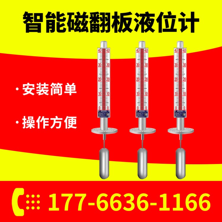 LPG 液化气储罐磁翻板液位计 燃气站防爆磁性液位表 沃环WH