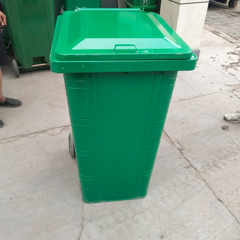 Outdoor plastic garbage can Sanitation manual Garbage truck trailer movable garbage can