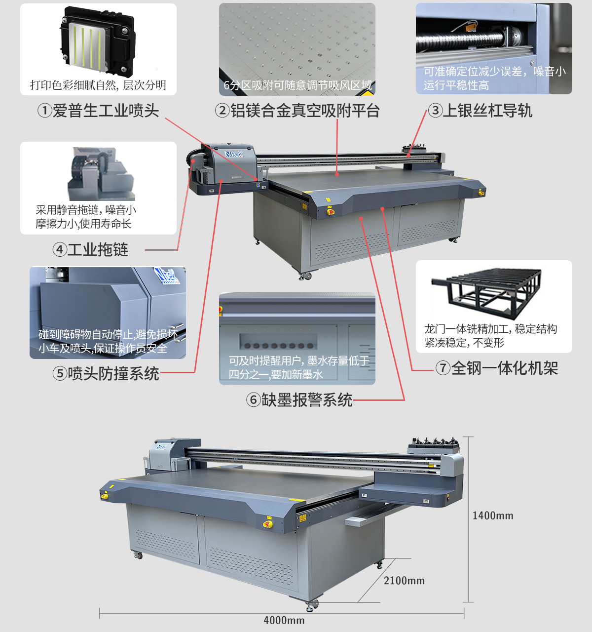 Engel Water dispenser panel printing equipment Induction cooking panel printing machine metal panel uv printer