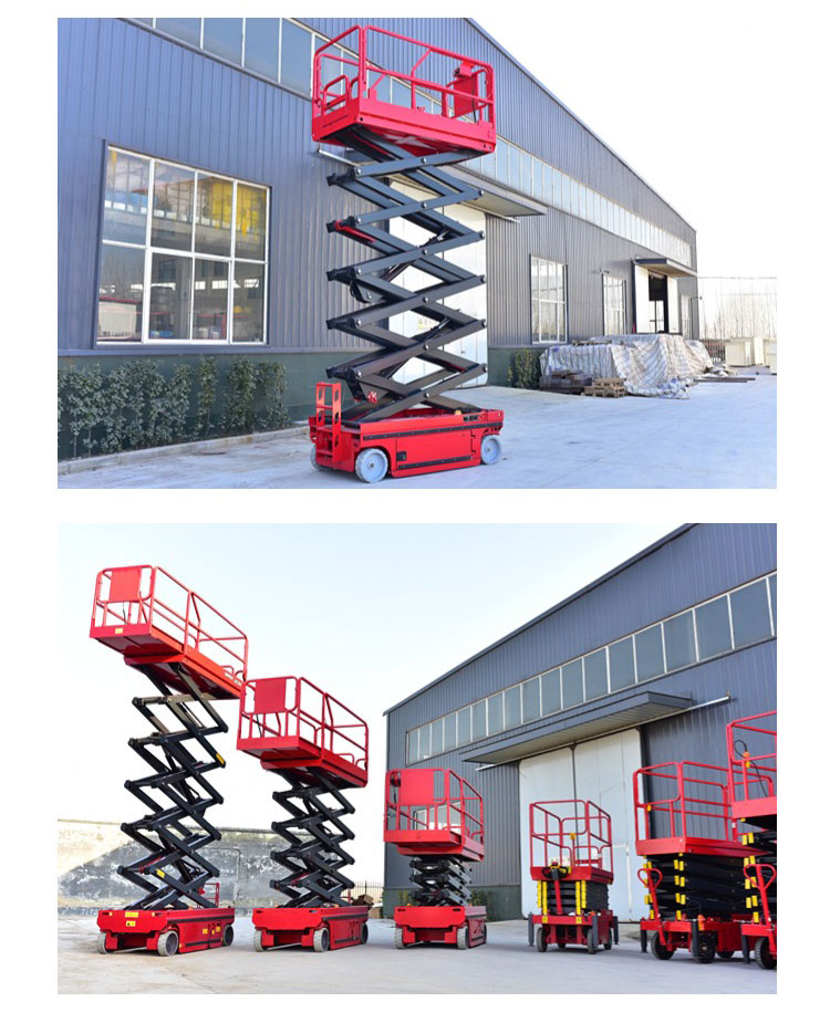 Small hydraulic drive lift truck for municipal tunnel emergency repair, installation of street lights, lighting elevator, fully automatic lifting platform