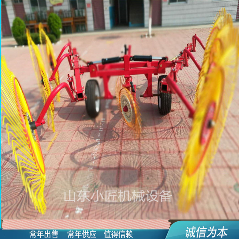 Agricultural disc rake, small forage straw recycling rake, corn, rice, and wheat straw collection machine