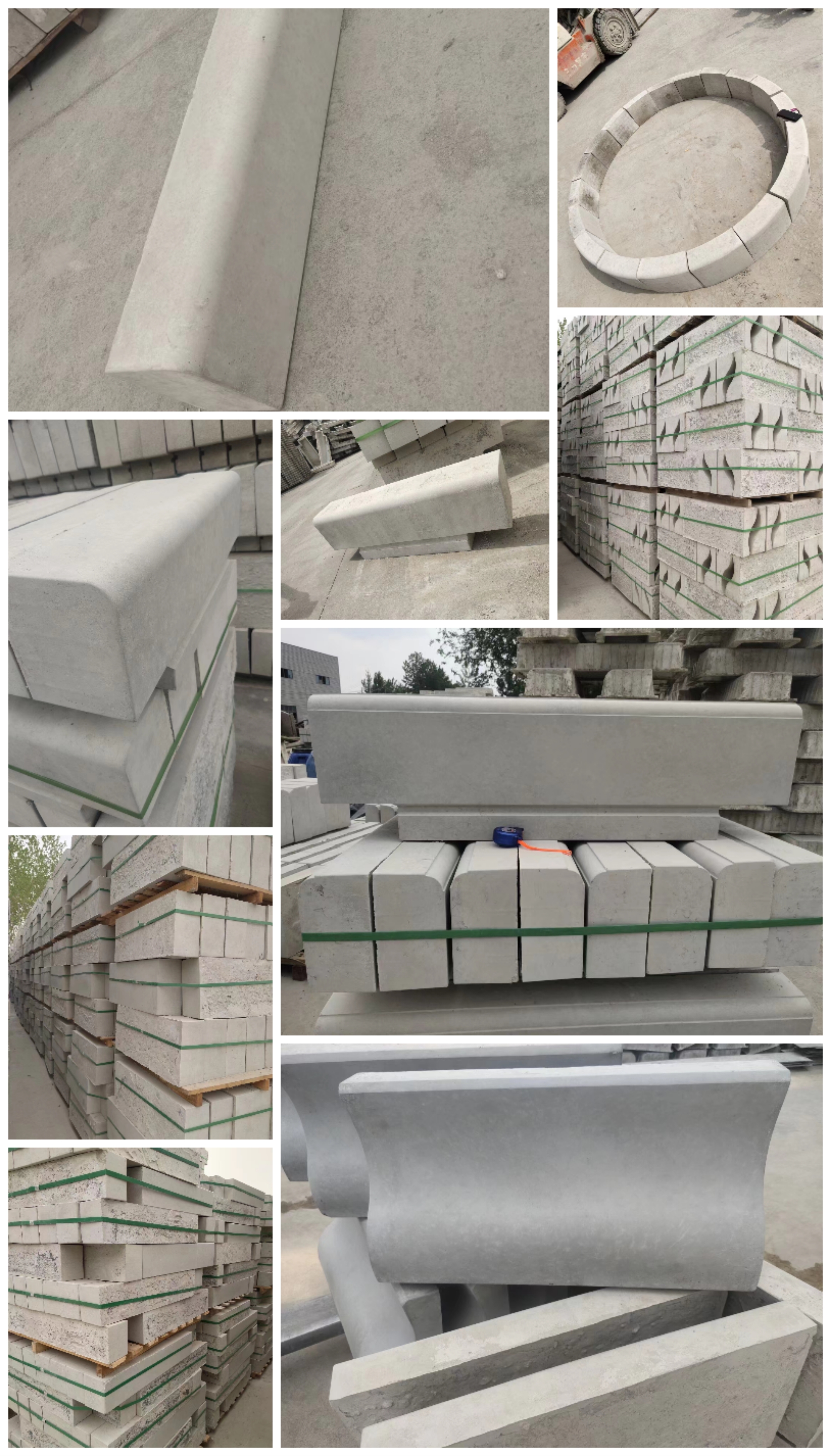 Hexagonal slope protection brick module brick well, splayed grass planting brick, tactile paving brick, tree enclosure, stone well cover