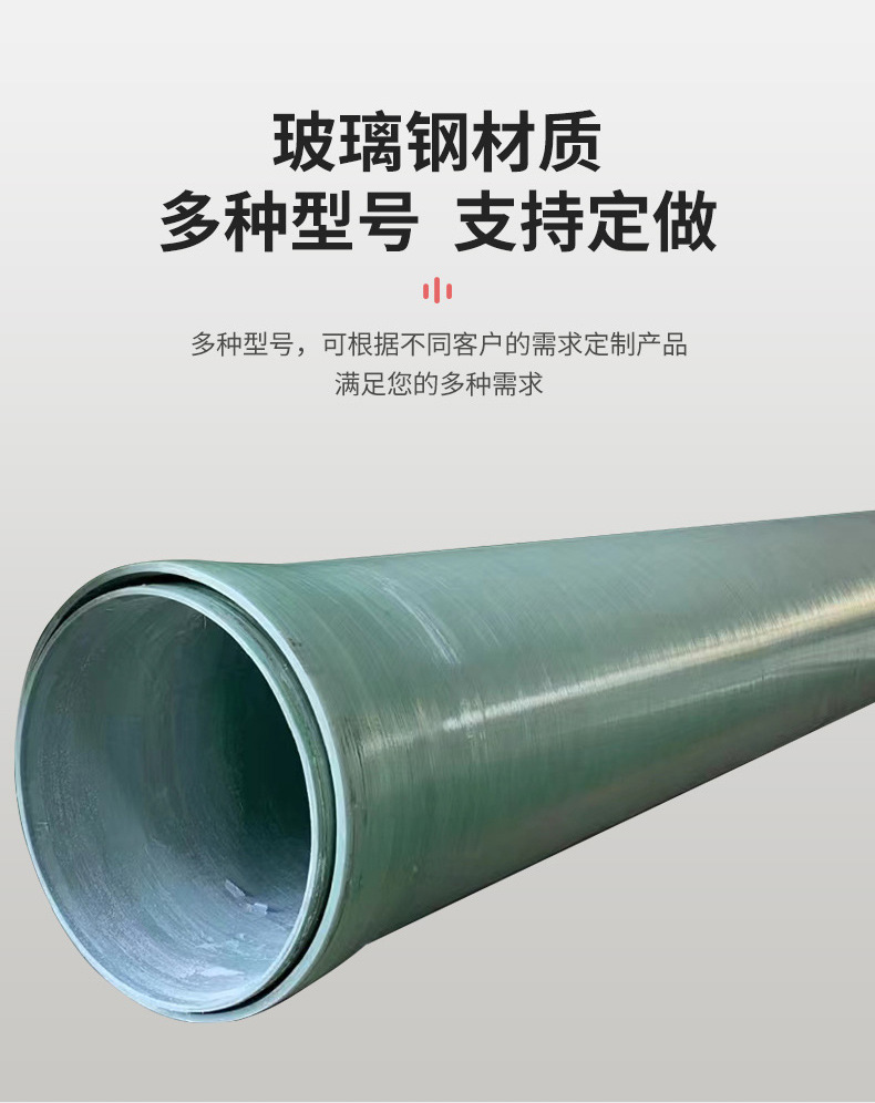 Yimin Sewage Treatment FRP Pipe Production Composite Sandwich Pipe Municipal Power Cable Pipe