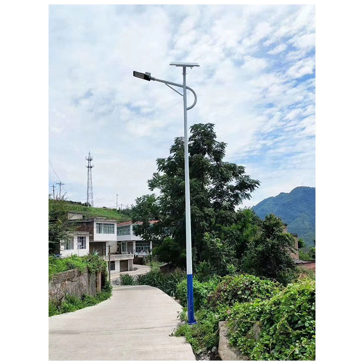 Road lighting project LED lamp holder with 9m solar street lamp production Runchang Lighting