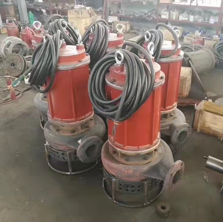 High lift submersible mud pump, sewage plant sedimentation tank, wear-resistant sand pump, 8-inch sediment pump