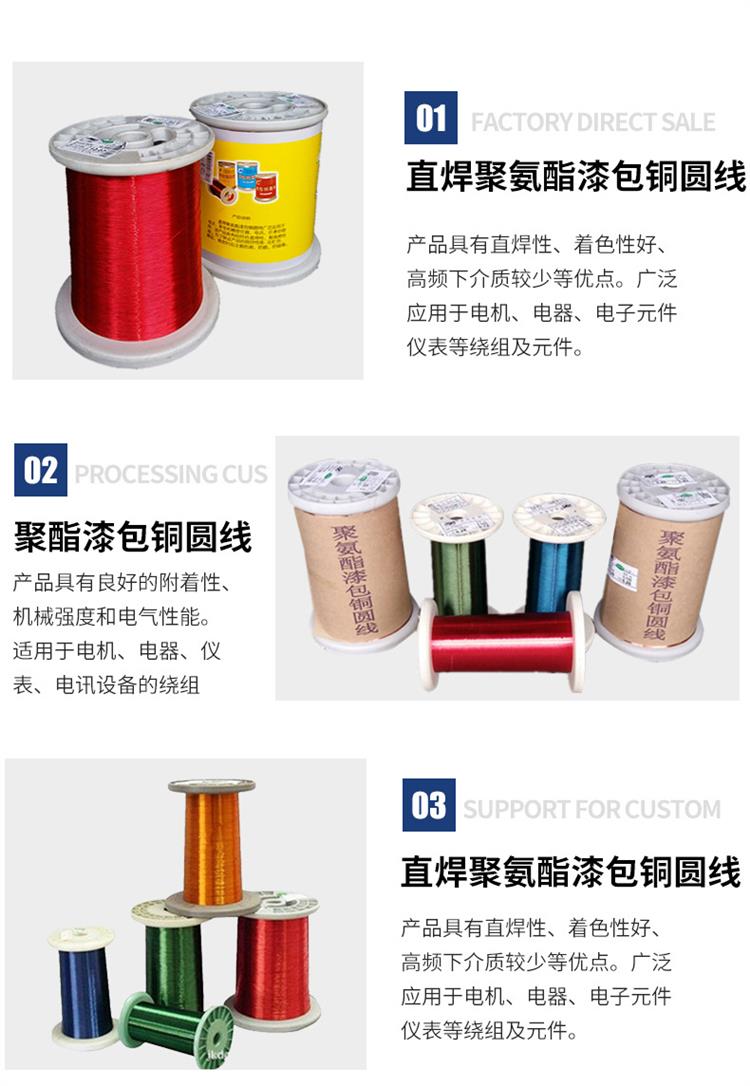 QZY Copper Clad Aluminum Zhuanrui Electronic Polyurethane Copper Wire Mic Head Wire Three Layer Insulated Enamel Clad Wire