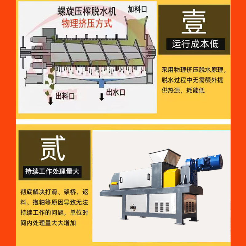 Squeeze Juicer distiller's grains press squeeze drying equipment Chuantai mechanical dry wet separator