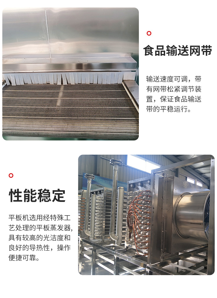 Sweet Potato Fries Quick Freezer Fast Continuous Freezing Equipment for Potato Fries Deren Refrigeration Coil Machinery