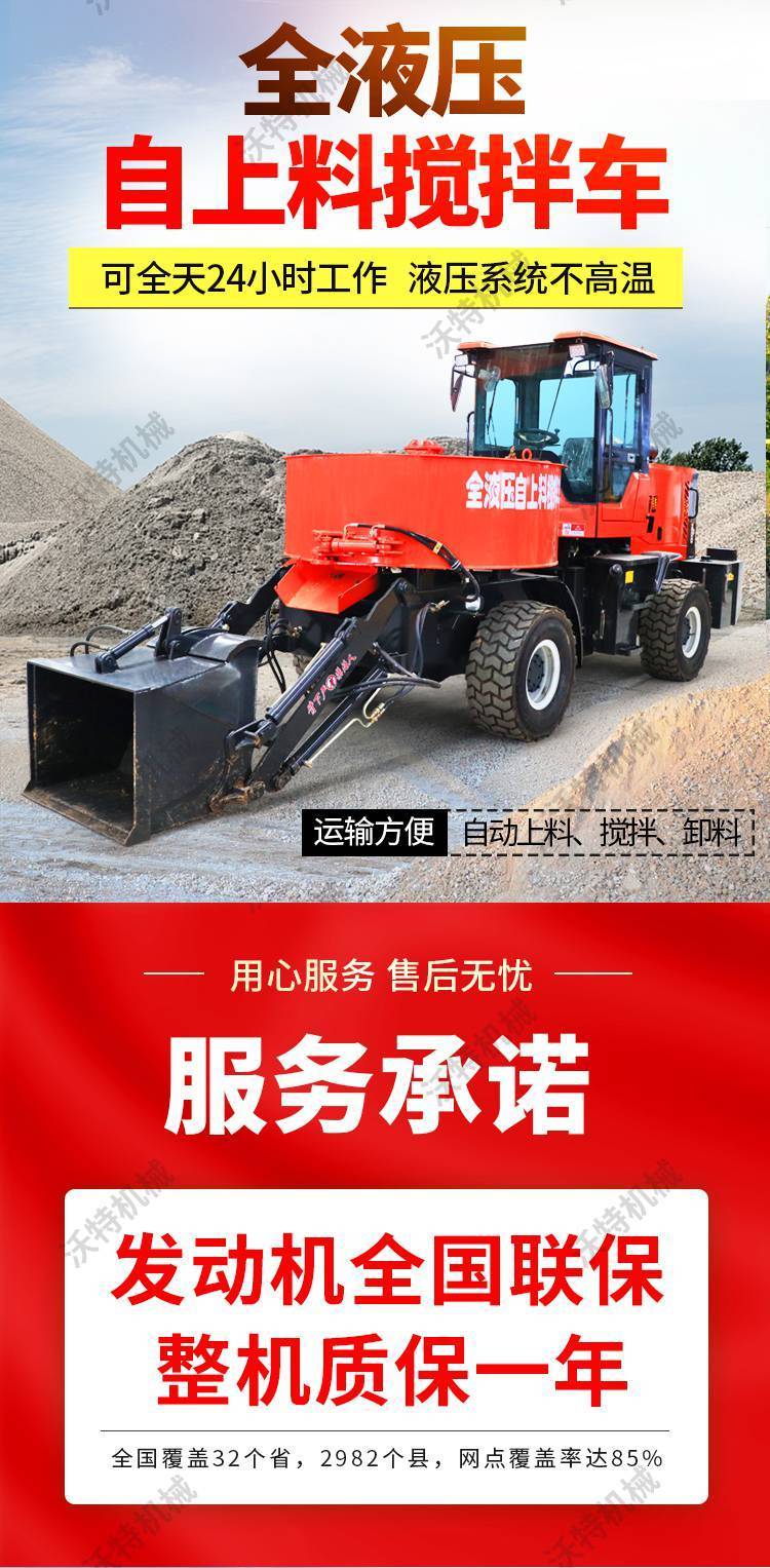 1.6m3 automatic feeding mixer from feeding port vertical Concrete mixer