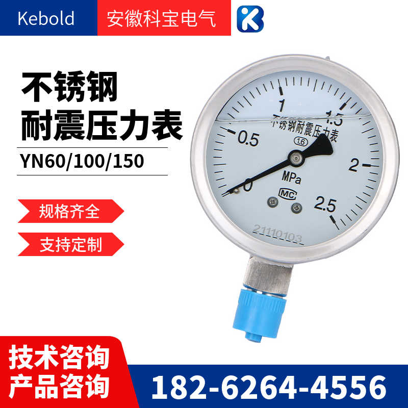 Vibration resistant differential pressure gauge, orifice plate differential pressure gauge, stainless steel differential pressure gauge, double needle double tube differential pressure gauge, digital display differential pressure gauge