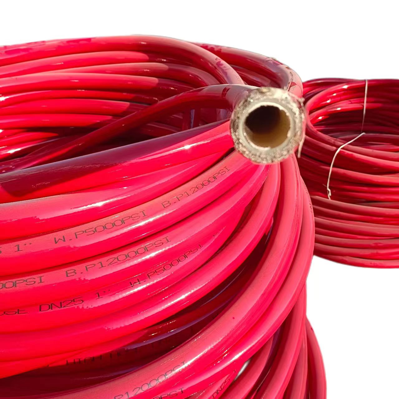 High pressure oil pipe polyurethane reinforced steel wire hose resin wear-resistant pipe pu steel wire hose