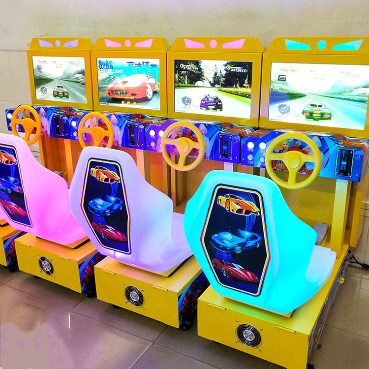 22 inch high-definition children's racing simulation game console, 32 inch car machine gun machine, coin operated amusement equipment