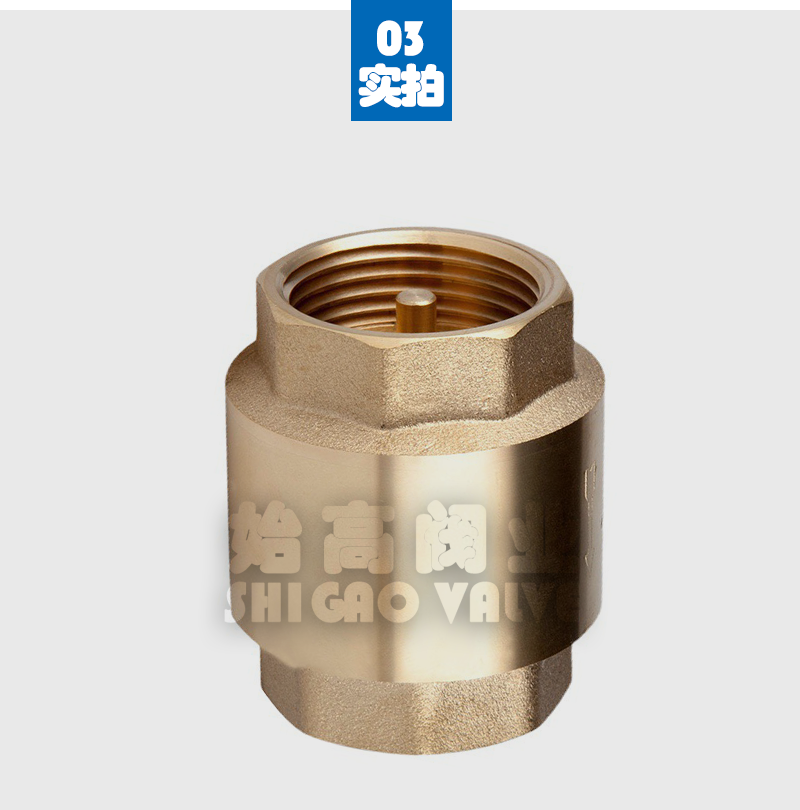 Brass vertical check valve H12X-16 copper wire thread check valve initial high valve