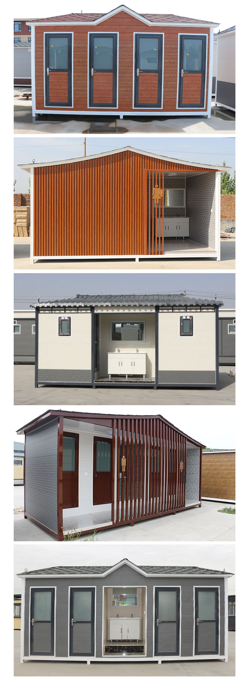 Qiruida manufacturer customizes outdoor mobile toilets, gardens, mobile toilets, urban renovation, high-end restrooms