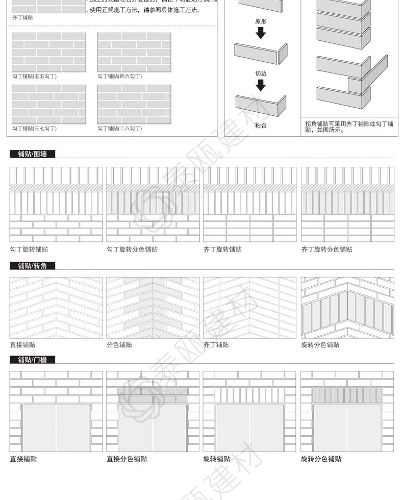 External wall brick specification 60 * 200, landscape concave convex full body brick, glazed tile