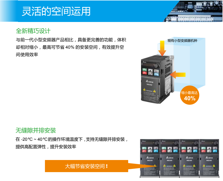 Delta inverter MS300 series single-phase 220V 0.751.5 2.2 3.7 5.5 7.5KW three-phase 380V