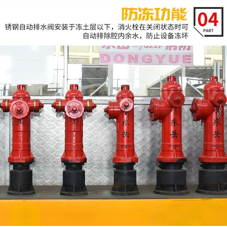 Collision resistant and stable fire hydrant SSFW150/65-1.6, above ground fire hydrant, fire equipment manufacturing, 1.7 meters in stock