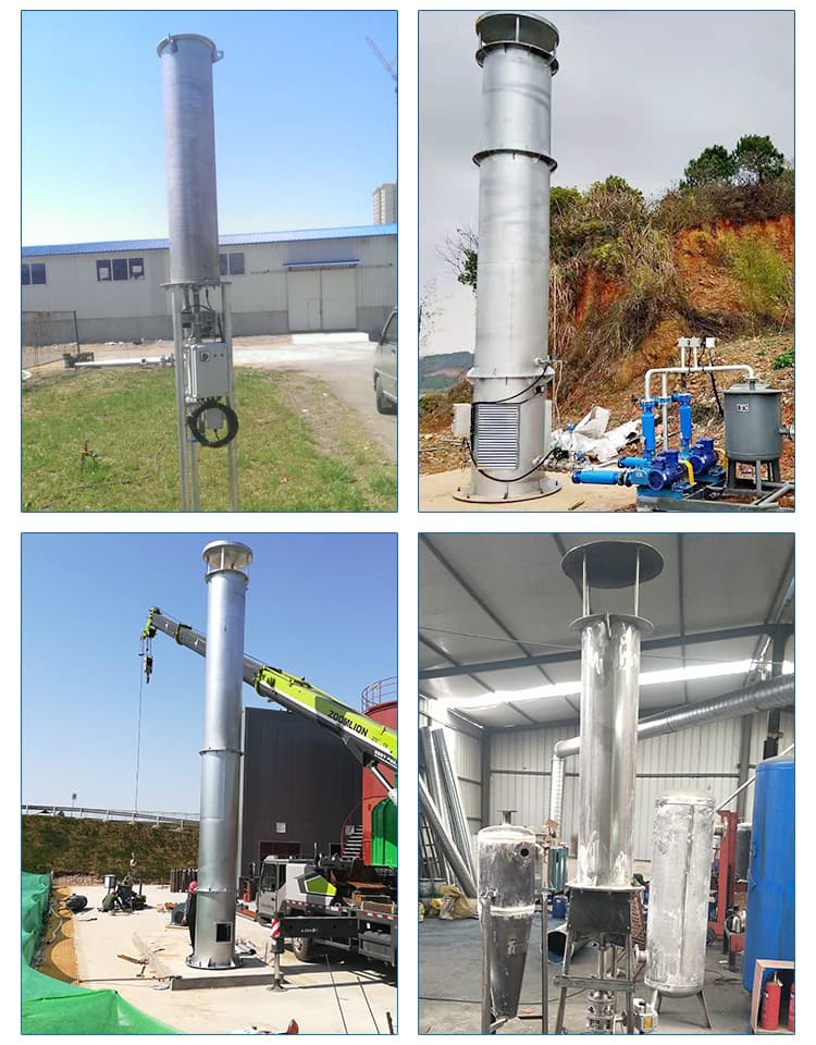 Biogas internal combustion torch small fully automated combustible gas combustion emission equipment anaerobic incinerator