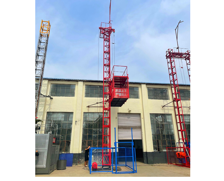 Construction Elevator SS Type Single and Double Cage Material Elevator Customized Derrick Crane Gantry Type Lifting Platform