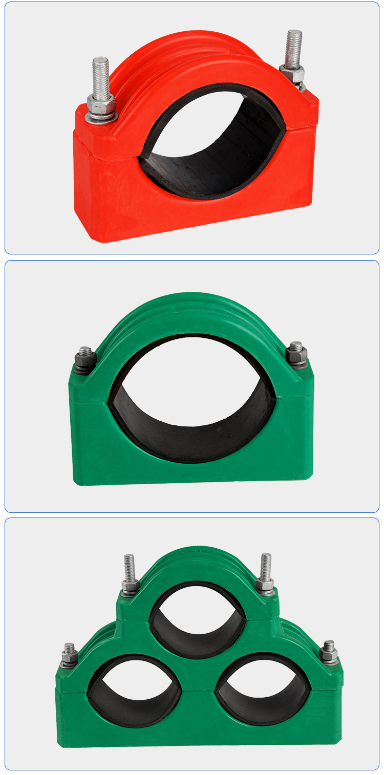 High voltage anti magnetic fiberglass cable fixing fixture JGW single core cable clamp clamp for power construction single hole clamp