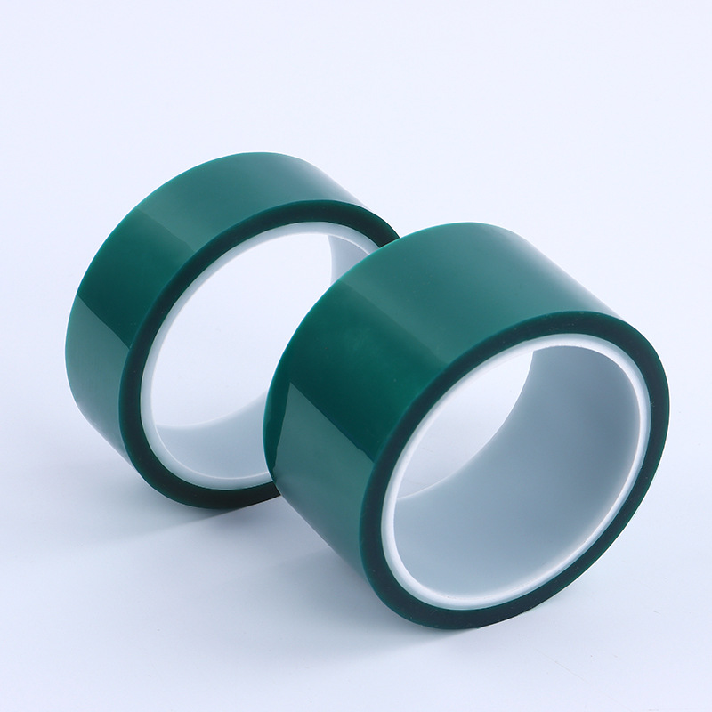 PET green tape, high-temperature resistant tape, masking silicone black double-sided transparent insulating polyester film adhesive