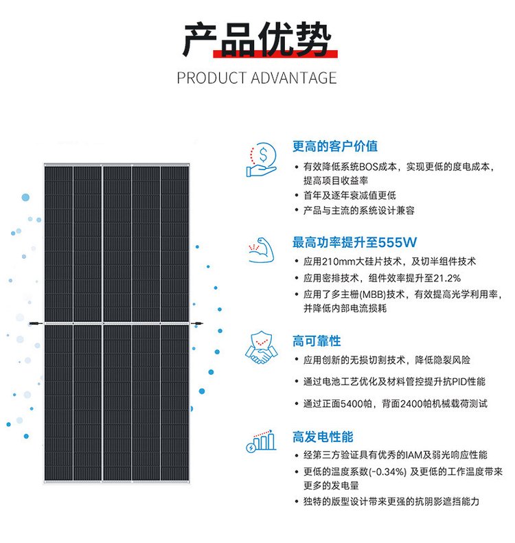 Trina Solar high-power multi grid module Large ground power station power generation board monocrystalline silicon photovoltaic module