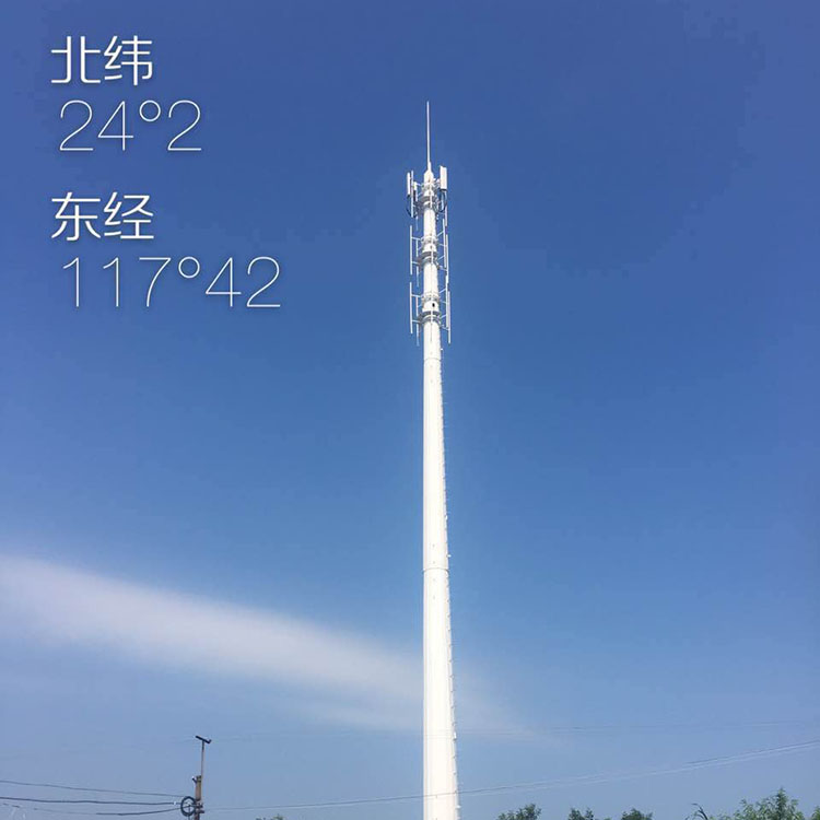 Kaifeng galvanized communication tower pole single pipe communication tower single pipe tower steel structure production customized processing