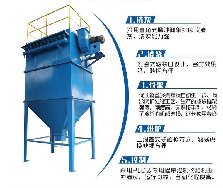 Bag dust collector High temperature resistant central dust removal Furniture factory workshop Dust industrial filter cartridge pulse collection vacuum cleaner