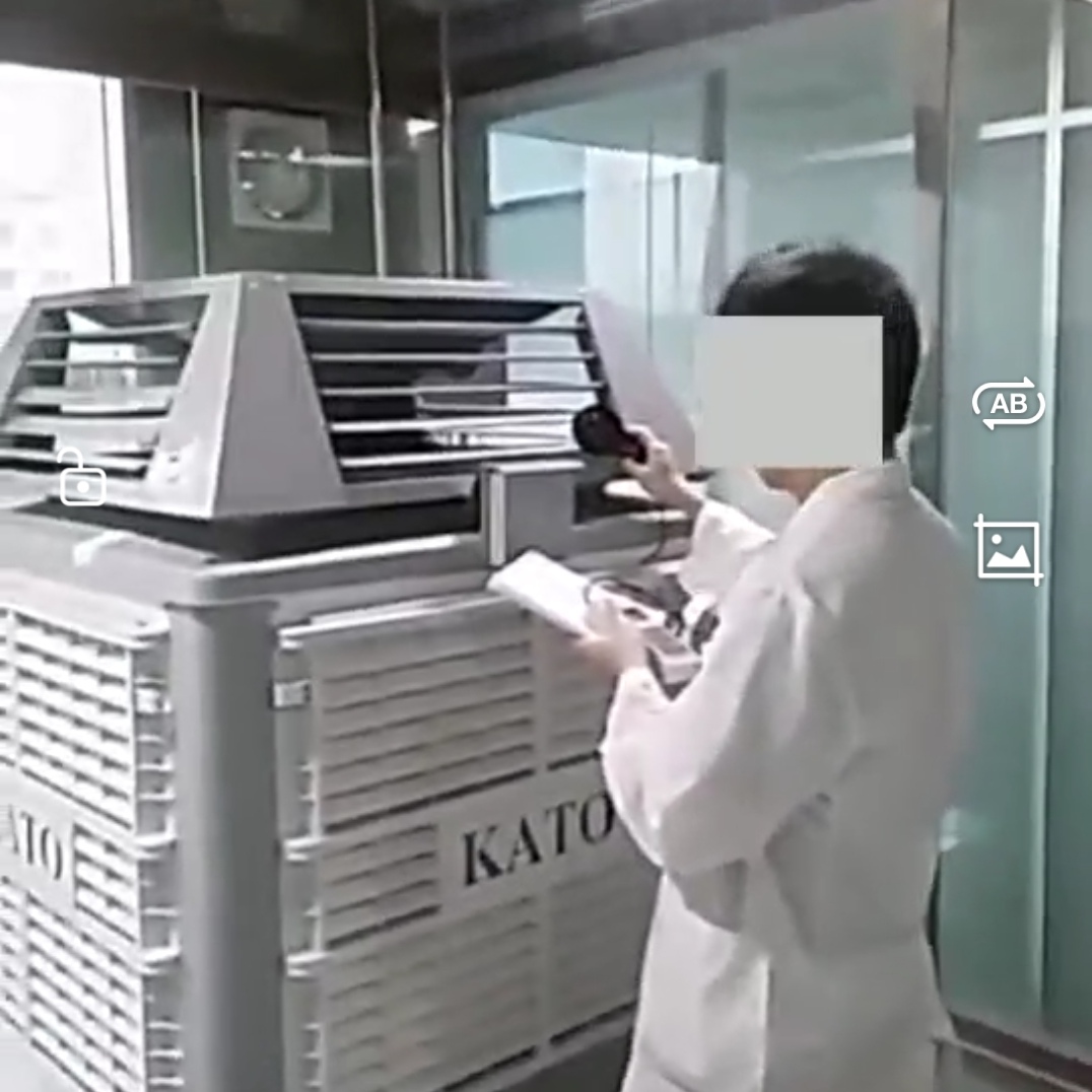 Special KATO high-power air purifier for anti weaving factories, removing polypropylene dust in the knitting, clothing, and sweater factory workshop