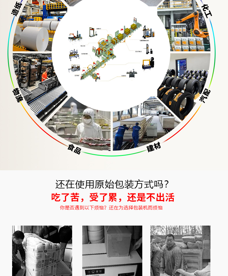 Dahong fully automatic packaging assembly line, winding and packaging line, boxing and palletizing machine, ton bag weaving bag packaging production line