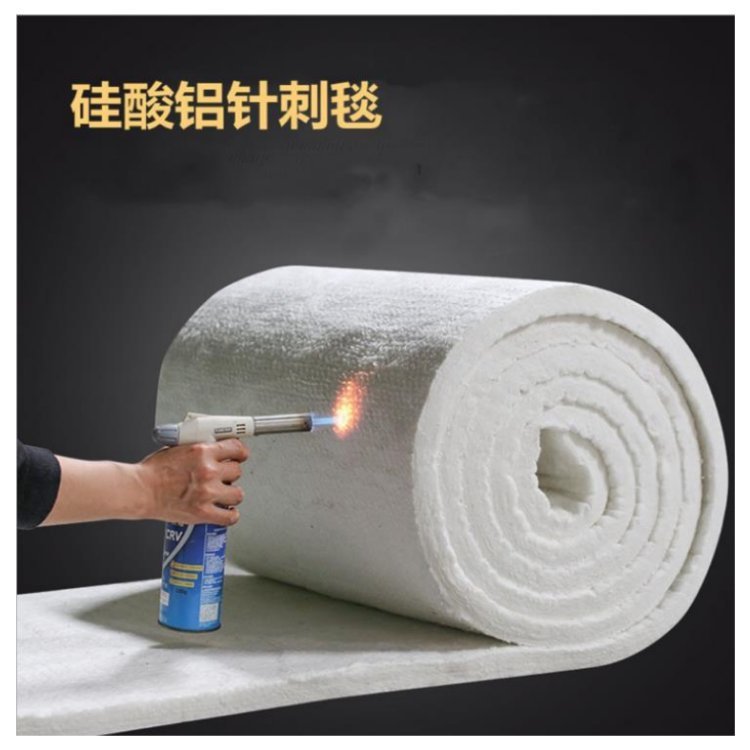 Smoke control flexible wrapped Aluminium silicate needled blanket ventilation flexible coiled material fire pipe fire-resistant cotton