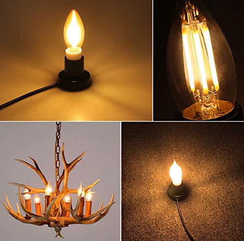 Candle Lamp Tip Bubble Pull Tail LED Filament Lamp Retro Bulb Pendant Lamp Tungsten Filament Lamp Special Energy Saving No Strobe